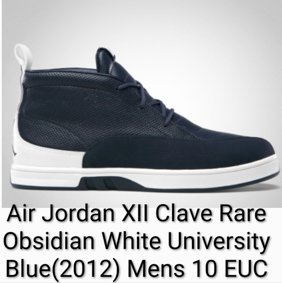 Air Jordan XII Clave Rare Obsidian White University Blue(2012) Mens 10 EUC